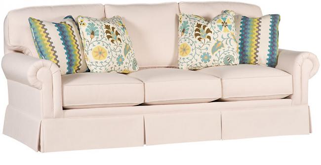 King Hickory The Winston Sofa Is Part Of Creative Rooms Program Choose A Loose Or Semi Attached Back Pillow Select Skirt Block Turned Leg As Your Base
